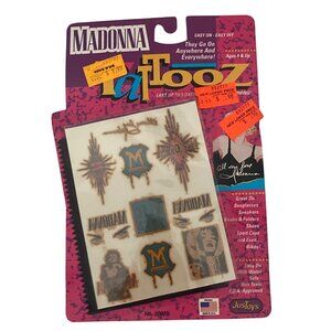 Madonna Temporary Tattoos 1991 Just Toy Collectible Set Of 8 Design Vtg Unopened